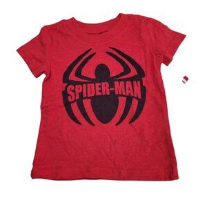 Marvel Spider-Man Toddler T-Shirt Red Short Sleeve Graphic Tee Size 12 Months